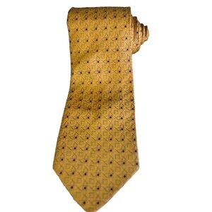 Frangi Neck Tie Gold  Silk 3.5 Inch Made Italy